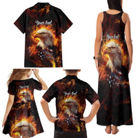 We The People Since 1776 Family Matching Tank Maxi Dress and Hawaiian Shirt USA Flag Flame Eagle - Wonder Print Shop