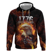 We The People Since 1776 Hoodie USA Flag Flame Eagle - Wonder Print Shop