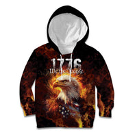 We The People Since 1776 Kid Hoodie USA Flag Flame Eagle - Wonder Print Shop