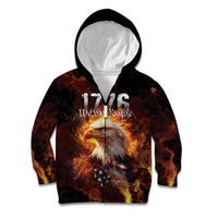 We The People Since 1776 Kid Hoodie USA Flag Flame Eagle - Wonder Print Shop