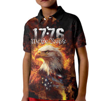 We The People Since 1776 Kid Polo Shirt USA Flag Flame Eagle - Wonder Print Shop