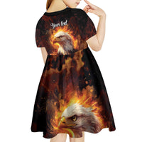 We The People Since 1776 Kid Short Sleeve Dress USA Flag Flame Eagle - Wonder Print Shop