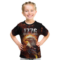 We The People Since 1776 Kid T Shirt USA Flag Flame Eagle - Wonder Print Shop