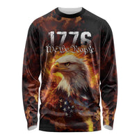 We The People Since 1776 Long Sleeve Shirt USA Flag Flame Eagle - Wonder Print Shop