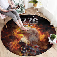 We The People Since 1776 Round Carpet USA Flag Flame Eagle - Wonder Print Shop