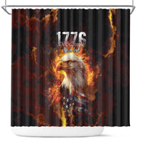 We The People Since 1776 Shower Curtain USA Flag Flame Eagle - Wonder Print Shop