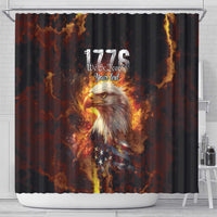 We The People Since 1776 Shower Curtain USA Flag Flame Eagle - Wonder Print Shop