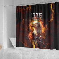 We The People Since 1776 Shower Curtain USA Flag Flame Eagle - Wonder Print Shop