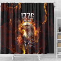 We The People Since 1776 Shower Curtain USA Flag Flame Eagle - Wonder Print Shop
