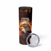 We The People Since 1776 Skinny Tumbler USA Flag Flame Eagle - Wonder Print Shop