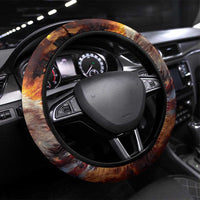 We The People Since 1776 Steering Wheel Cover USA Flag Flame Eagle - Wonder Print Shop