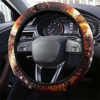 We The People Since 1776 Steering Wheel Cover USA Flag Flame Eagle - Wonder Print Shop