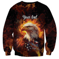 We The People Since 1776 Sweatshirt USA Flag Flame Eagle - Wonder Print Shop