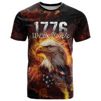 We The People Since 1776 T Shirt USA Flag Flame Eagle - Wonder Print Shop