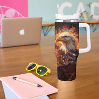 We The People Since 1776 Tumbler With Handle USA Flag Flame Eagle - Wonder Print Shop