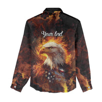We The People Since 1776 Women Casual Shirt USA Flag Flame Eagle - Wonder Print Shop