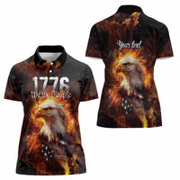 We The People Since 1776 Women Polo Shirt USA Flag Flame Eagle - Wonder Print Shop