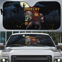 Halloween Raccoon Jimothy Auto Sun Shade