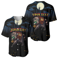Halloween Raccoon Jimothy Personalized Baseball Jersey