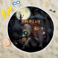 Halloween Raccoon Jimothy Beach Blanket