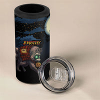 Halloween Raccoon Jimothy Personalized 4 in 1 Can Cooler Tumbler