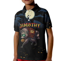 Halloween Raccoon Jimothy Personalized Kid Polo Shirt