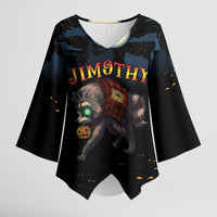Halloween Raccoon Jimothy Personalized Kimono Sleeve Blouse