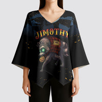 Halloween Raccoon Jimothy Personalized Kimono Sleeve Blouse