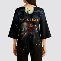Halloween Raccoon Jimothy Personalized Kimono Sleeve Blouse