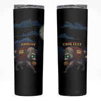 Halloween Raccoon Jimothy Personalized Skinny Tumbler