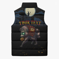 Halloween Raccoon Jimothy Personalized Sleeveless Puffer Jacket