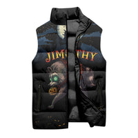 Halloween Raccoon Jimothy Personalized Sleeveless Puffer Jacket