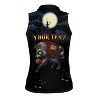 Halloween Raccoon Jimothy Personalized Women Sleeveless Polo Shirt