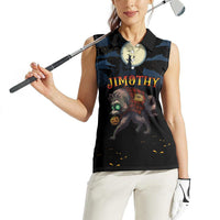 Halloween Raccoon Jimothy Personalized Women Sleeveless Polo Shirt