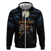 Halloween Raccoon Jimothy Personalized Zip Hoodie