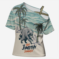 Hot Jimothy Summer Retro Style Cross Shoulder Shirt
