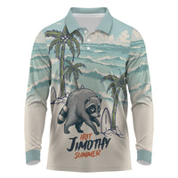 Hot Jimothy Summer Retro Style Long Sleeve Polo Shirt