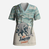 Hot Jimothy Summer Retro Style Scrub Top
