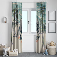 Hot Jimothy Summer Retro Style Window Curtain