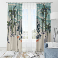 Hot Jimothy Summer Retro Style Window Curtain