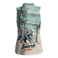 Hot Jimothy Summer Retro Style Women Sleeveless Polo Shirt
