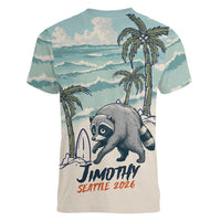 Hot Jimothy Summer Retro Style Women V-Neck T-Shirt
