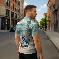 Hot Jimothy Summer Retro Style Zipper Polo Shirt