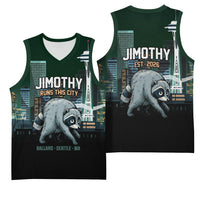 Raccoon Jimothy Runs This City Basketball Jersey