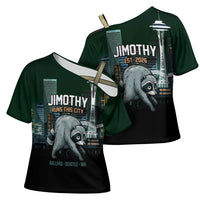 Raccoon Jimothy Runs This City Cross Shoulder Shirt