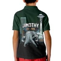 Raccoon Jimothy Runs This City Kid Polo Shirt