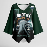 Raccoon Jimothy Runs This City Kimono Sleeve Blouse