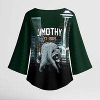 Raccoon Jimothy Runs This City Kimono Sleeve Blouse