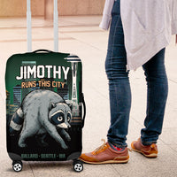 Raccoon Jimothy Runs This City Luggage Cover