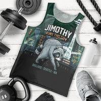 Raccoon Jimothy Runs This City Men Tank Top